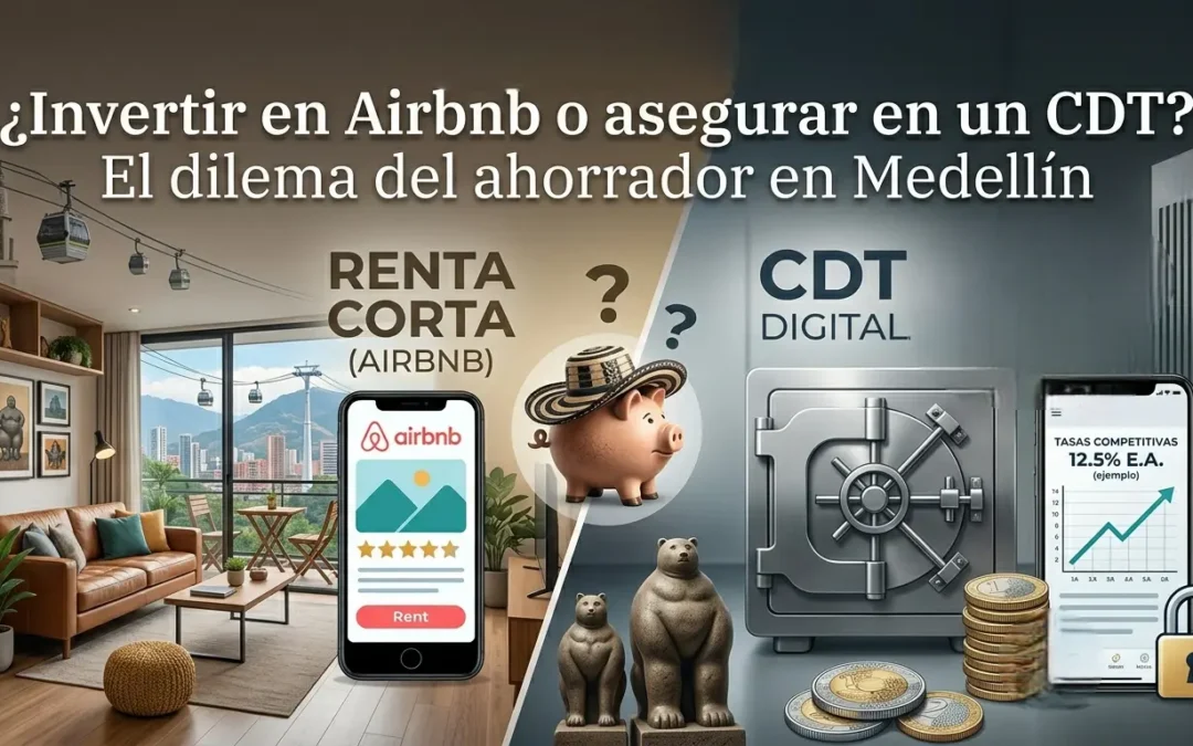 ¿Invertir en Airbnb o asegurarse en un CDT? Un dilema que viene creciendo en el ahorrador de Medellín