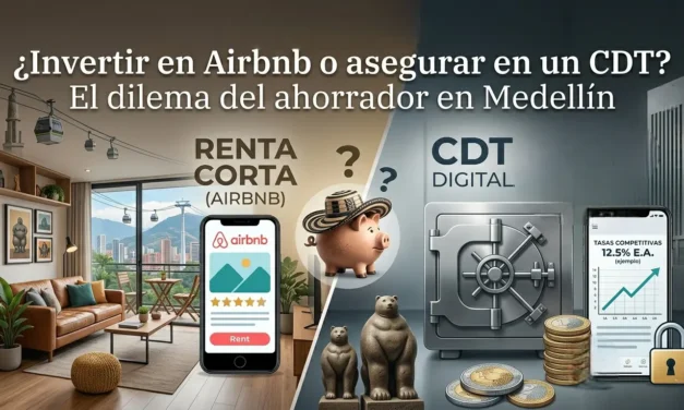 ¿Invertir en Airbnb o asegurarse en un CDT? Un dilema que viene creciendo en el ahorrador de Medellín